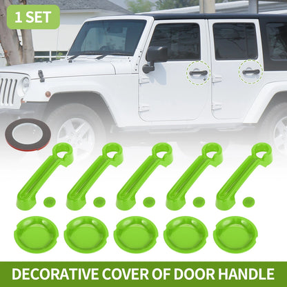 Set of 4 Decorative Door Handle Covers for Jeep Wrangler JK JKU (2007–2018)
