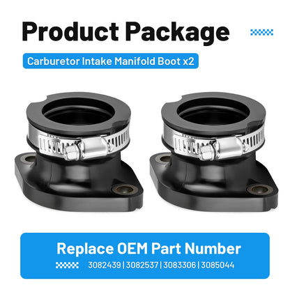Set of 2 Carburetor Mounting Flanges for Polaris Sport (1987–1999)