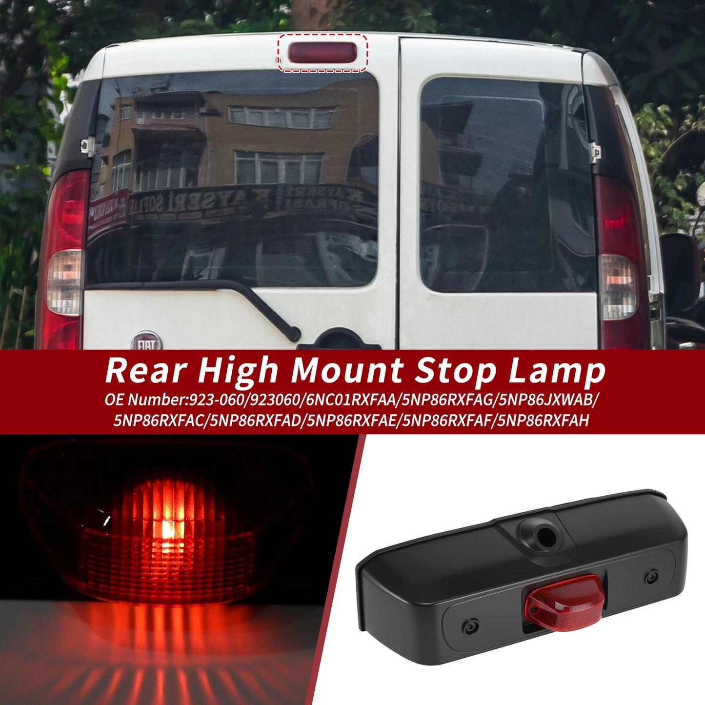 LED Third Brake Light for Ram ProMaster 1500 2500 3500 (2014–2023) 5NP86RXFAG