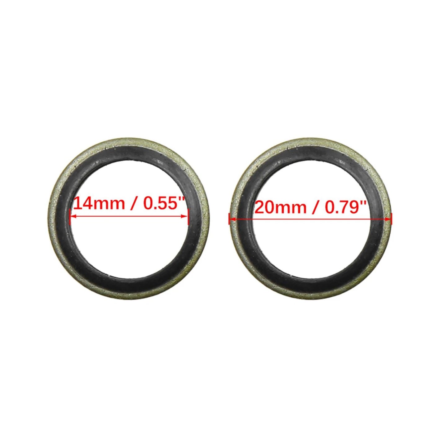 20pcs Engine Oil Crush Washers Gaskets 14mm ID for Car