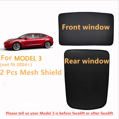 Sun Visor Shield Mesh Panoramic Roof for Tesla Model 3 Y S X