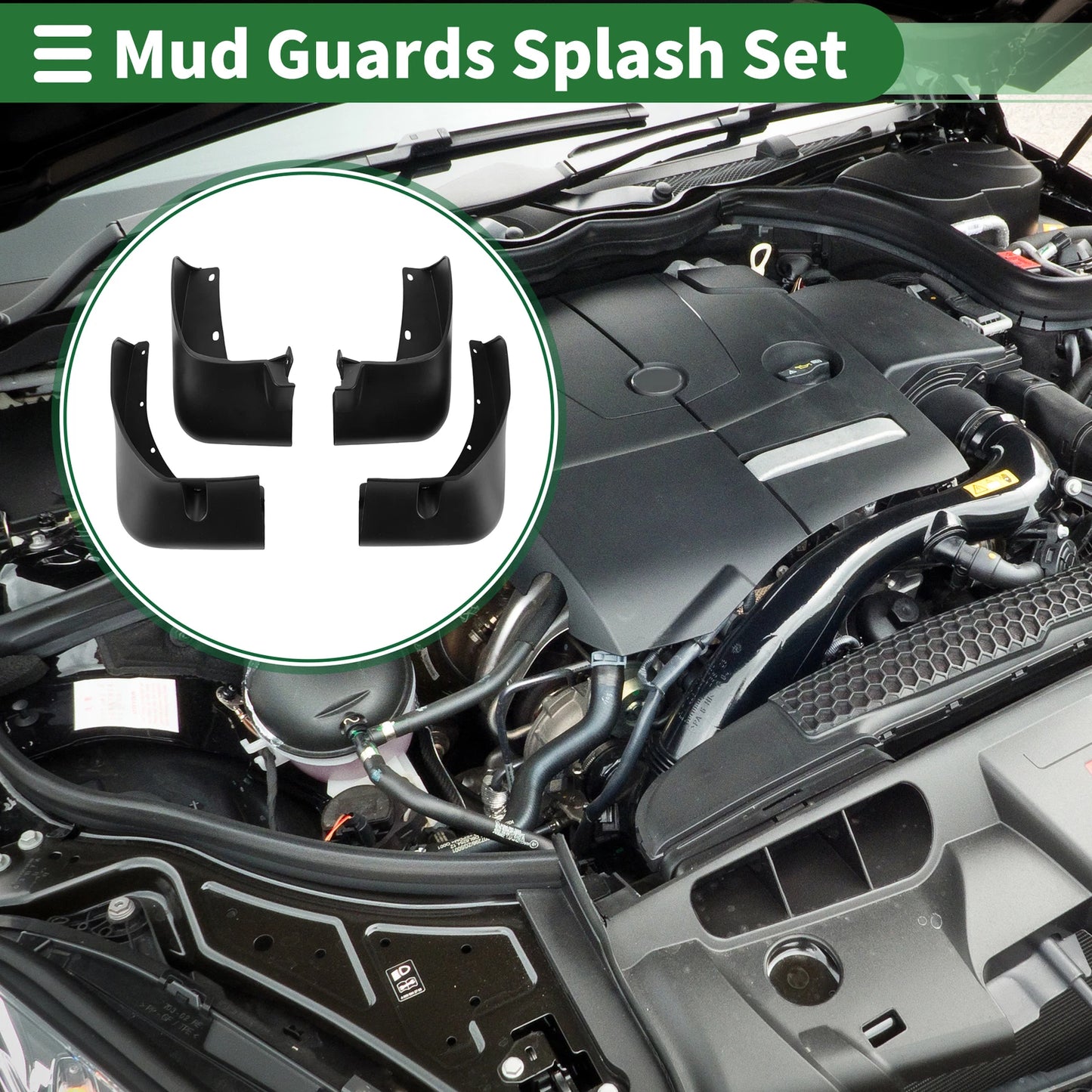 Set of 4 Mud Flaps Splash Guards for Nissan Tiida (2016–2021)