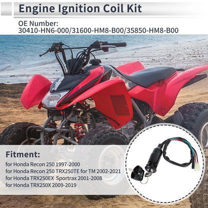 CDI Box Ignition Coil Kit No.30410-HN6-000 for Honda Recon 250 (1997–2000)