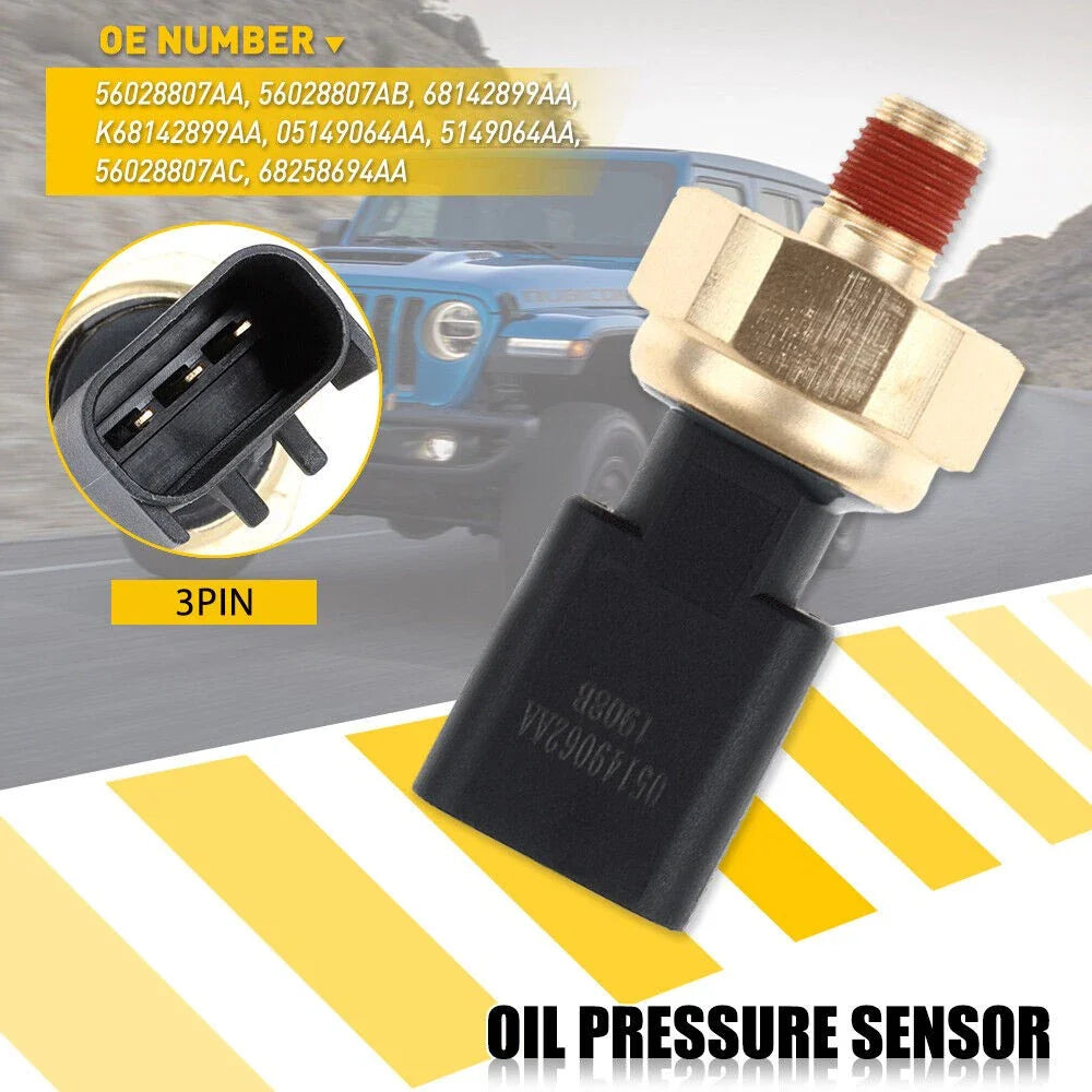 Engine Oil Pressure Sender Switch Sensor for Jeep Dodge Chrysler 3.6L (2011-2023)
