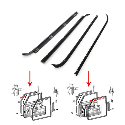 Front Door Glass Weatherstrip for Toyota Land Cruiser BJ40 FJ40 HJ45 (1975–1984)