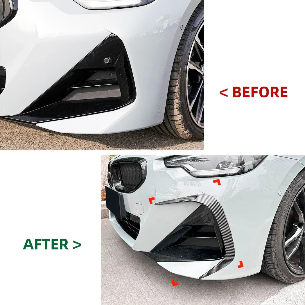 Front Bumper Canards Splitter for BMW 2-Series Coupe G42 M-Sport (2022–2025)