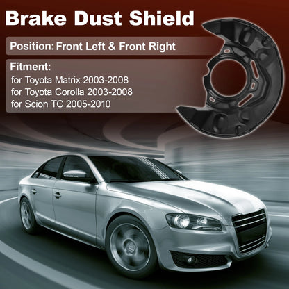 Set of 2 Wheel Brake Dust Shields for Toyota Matrix (2003–2008) No.4778112240