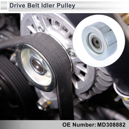 Drive Belt Idler Pulley for Hyundai Sonata, Kia (1990-1998) - 1 x Piece