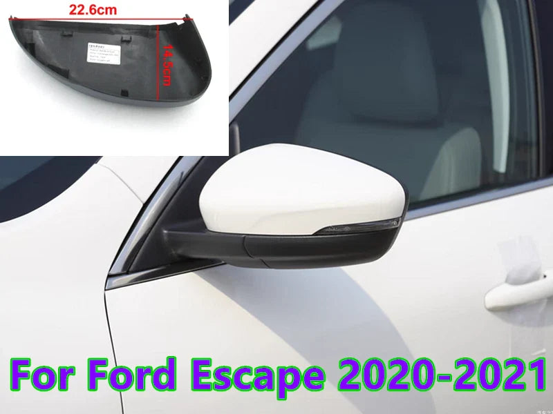 Left White Turn-Signal Hole Side Mirror Cover Cap for Ford Escape (2020–2021)