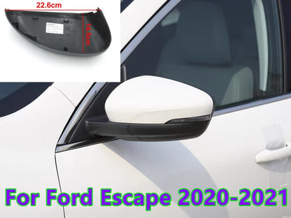 Left White Turn-Signal Hole Side Mirror Cover Cap for Ford Escape (2020–2021)