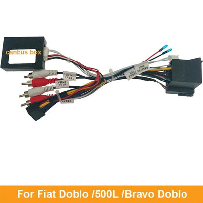 16PIN Stereo Plug Wiring Harness with Canbus Box for Fiat Doblo 500L Bravo