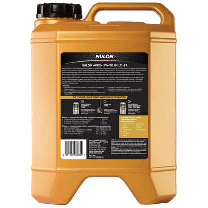 Nulon Apex+ 5W-30 Engine Oil for Multi (10L)