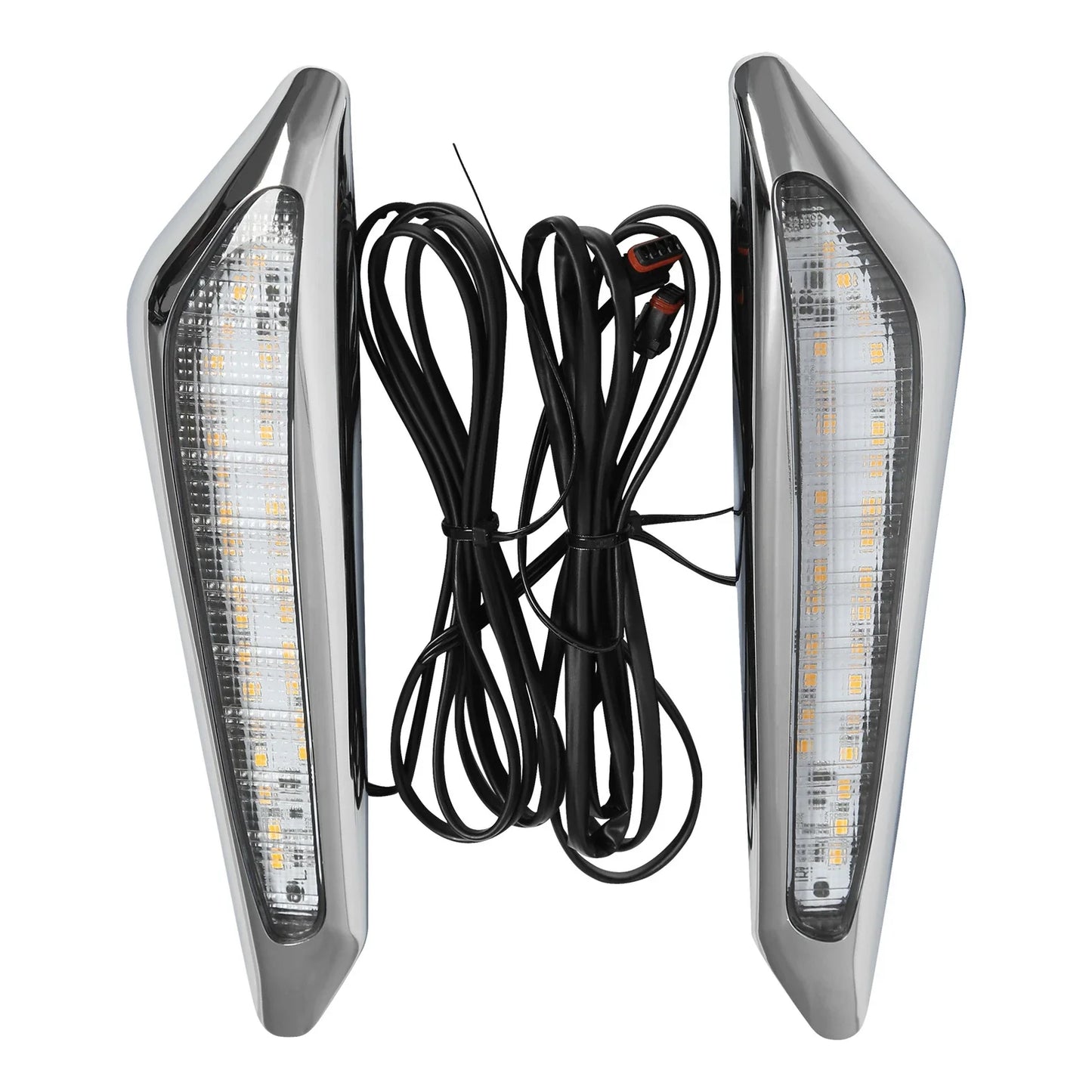 Front Brake Fork Mounted LED Amber Lights for Honda GL1800 (2018-2025)
