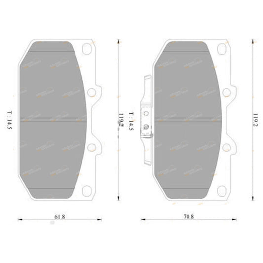 Front Disc Brake Pad Set for Nissan Skyline R32 R33 R34 (1990–2000)