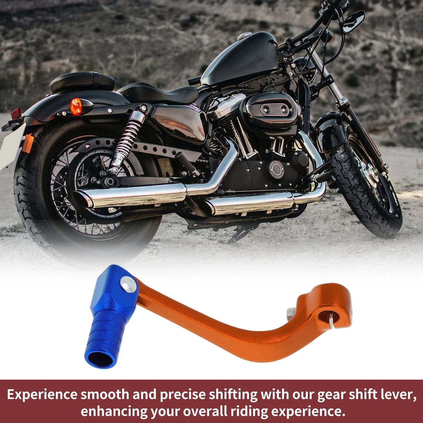 Folding Motorcycle Gear Shifter Lever for Honda CRF110F (2013-2018) Orange Blue