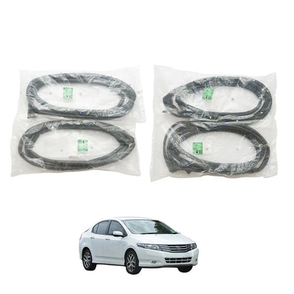 Set of 4 Weatherstrips for Honda City 5th Gen (2008–2013)