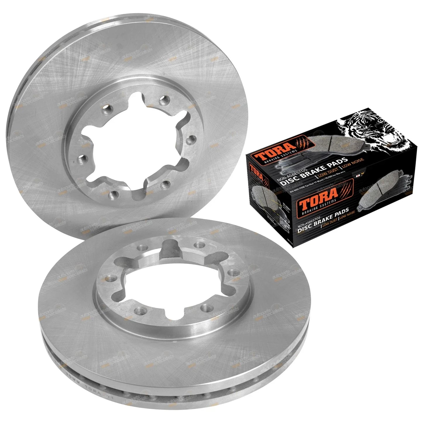 Front Disc Brake Rotors + Pads for Nissan GU Y61 Patrol (1997-2016)