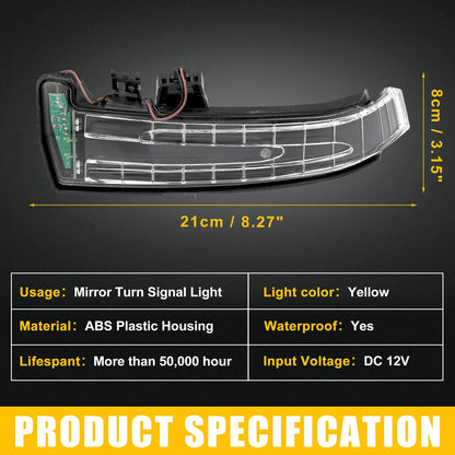Front Left Side Mirror LED Turn Signal Light No.A2129067401 for Mercedes W204 (2007–2014)