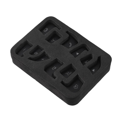 Black ABS Button Cover Sticker / 12pcs / Button Cover Sticker for Mercedes C-Class W205 (2014–2021)