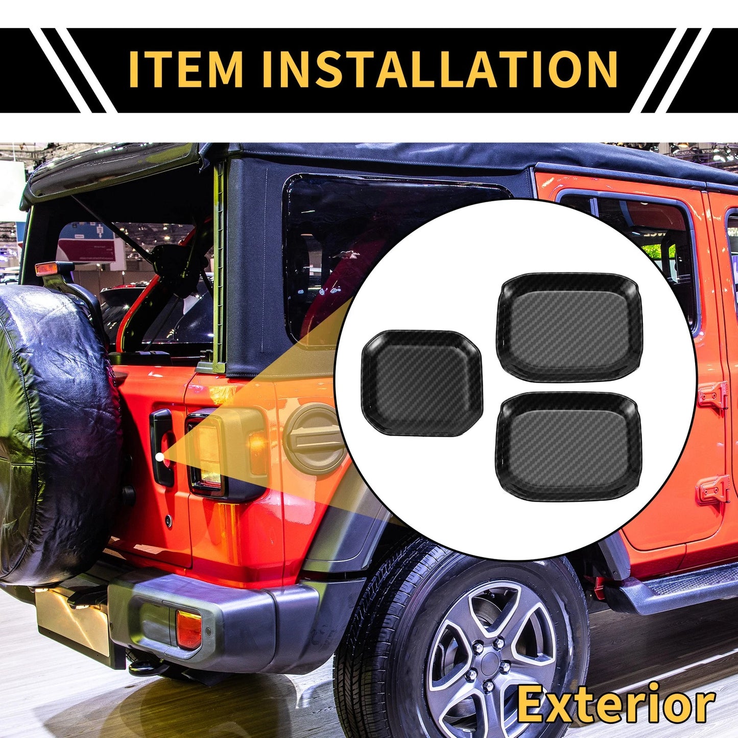 Carbon Fiber Door Handle Bowl Cover Trims for Jeep Gladiator JT (2020–2024)