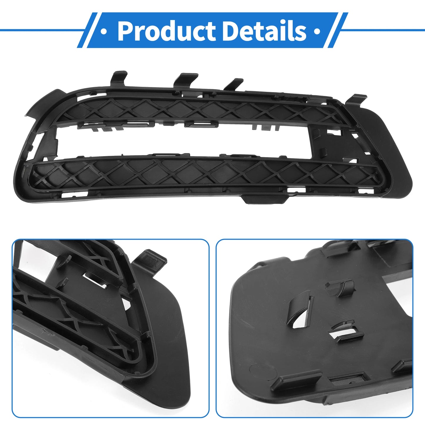 1 Pc Fog Light Grill for Mercedes-Benz E350 (2009–2016) No. 2128851623 Black