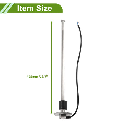Fuel Sending Unit and Gauge Kit 0-190 Ohm for Boat Car Vehicle (0-190)