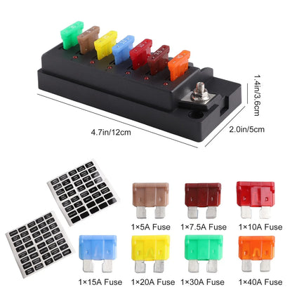 Fuse Block / 12V Waterproof / High-Performance Vehicle Electrical Safety for Car