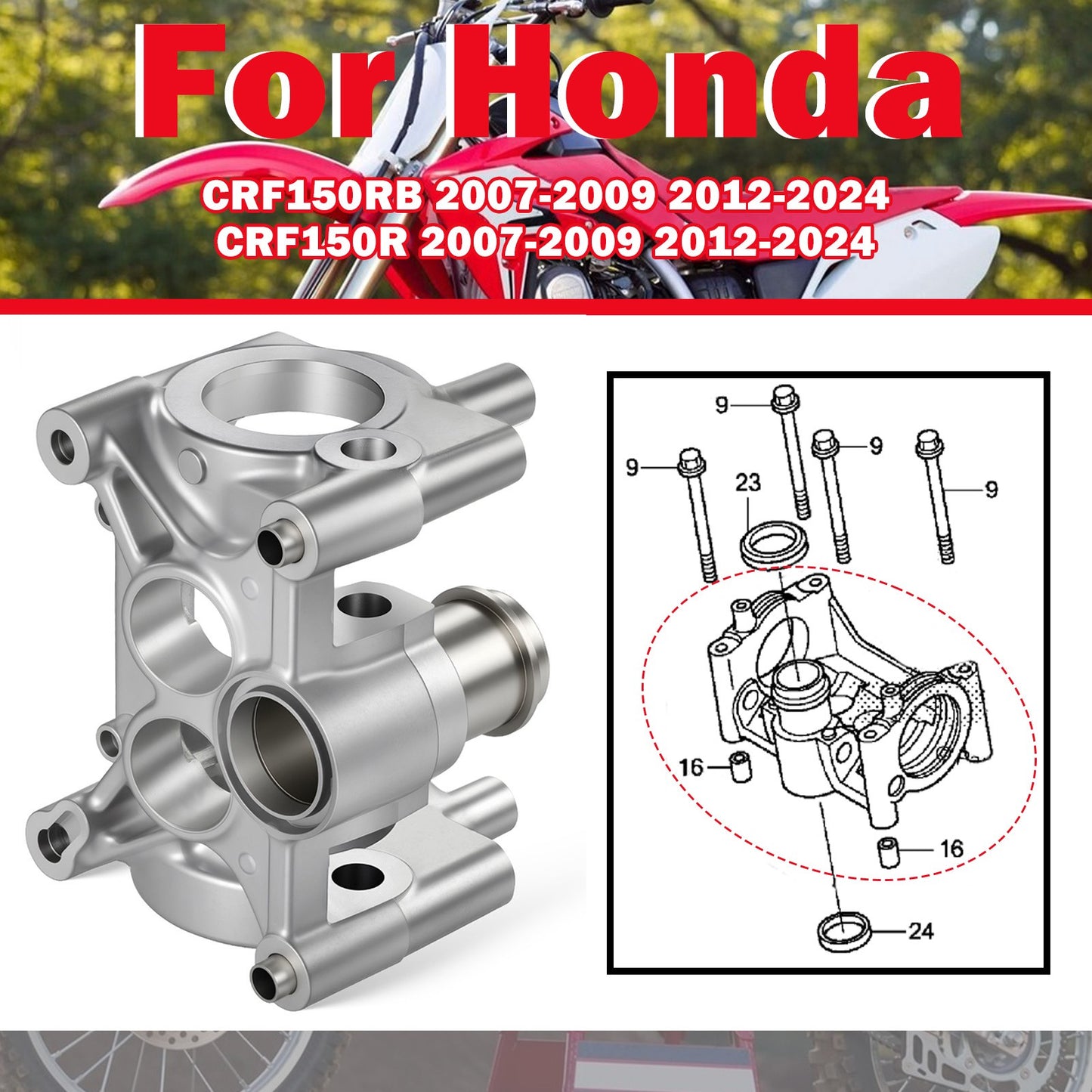 Cylinder Head Camshaft Holder for Honda CRF150R/CRF150RB (2007–2024)