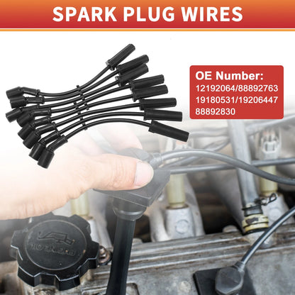 8 Pcs Spark Plug Wire Ignition Coil Cable No. 12192064 for Cadillac CT5 (2020–2023)