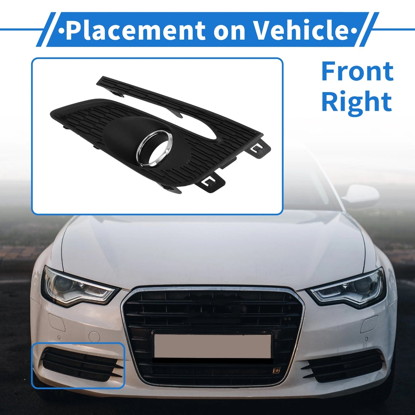 1 Pc Fog Light Grill for Chevrolet Cruze (2017–2018) No. 84095943