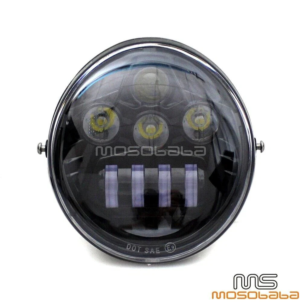 DOT LED Headlight w/ DRL for Harley VRSC VRSCA VRSCAW VRSB VRSF (2002-2023)