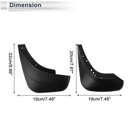 Set of 2 Mud Flaps Splash Guards for Suzuki SX4 (2007–2013)