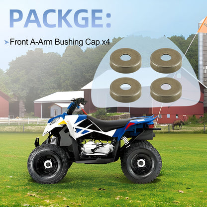 Set of 4 Front Arm Bushing Caps for Polaris RZR 170 (2009–2021)