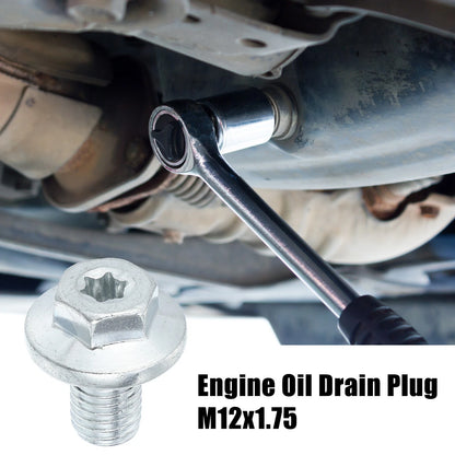 2 Pcs M12x1.75 Engine Oil Drain Plug Screw for Chevrolet Malibu (2013–2023)