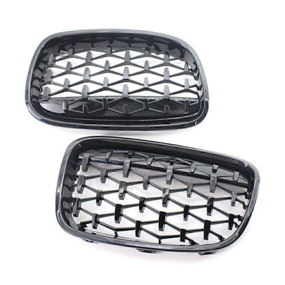 Gloss Black Front Kidney Grille for BMW 1 Series (2011-2014)