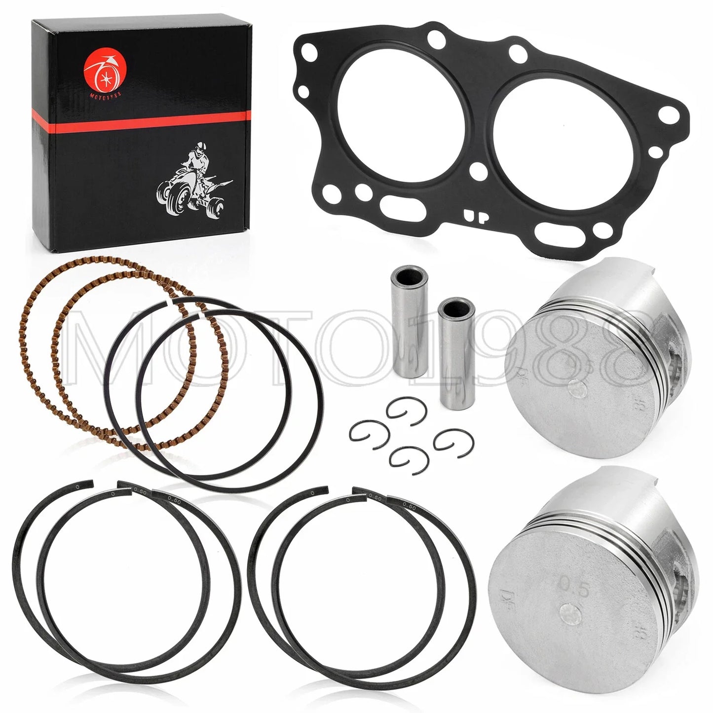 Piston Kit 295cc 64.50mm oversize for EZGO Golf Cart MCI Robin