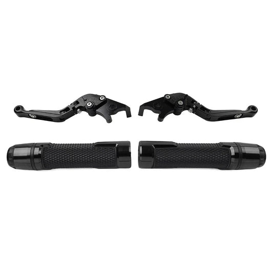Black Extendable Brake Clutch Lever Grip Set for Ducati Panigale (2012-2019)
