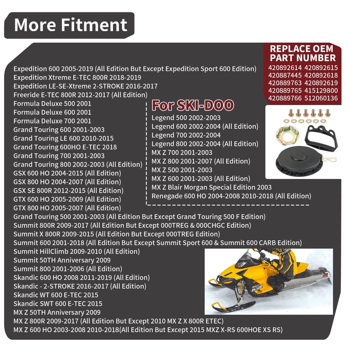 Recoil Starter for Ski-Doo GSX, Summit, Skandic, MXZ, Renegade