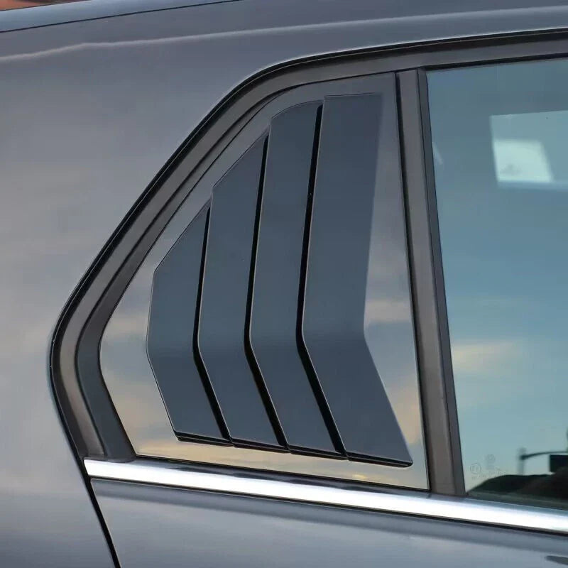 2 x Glossy Black Window Louver Scoop Cover Trim for VW Golf MK8 (2020–2023)
