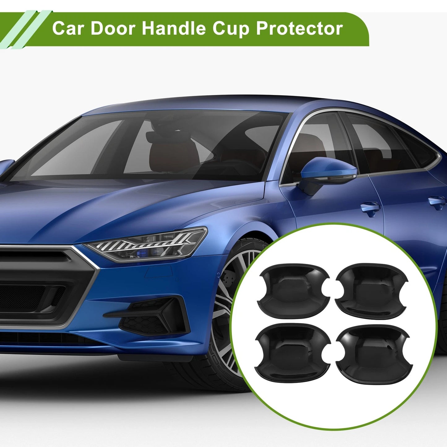 Car Door Handle Cup Protector for Toyota Highlander Camry Avalon (2014–2023) Gloss Black