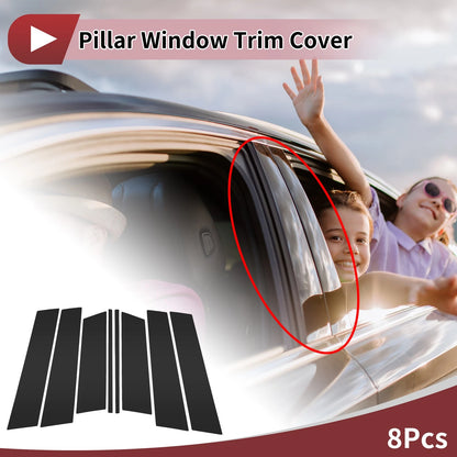 8 Pcs Door Pillar Window Trim for Mazda CX-50 (2023–2024) Black