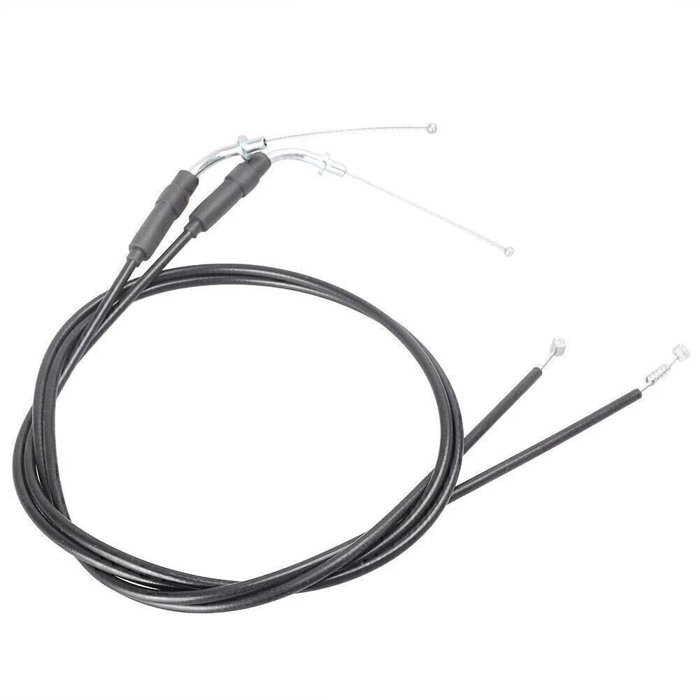 Black Steel Throttle Cables for Harley Sportster XL1200 XL883 (2004-2023)