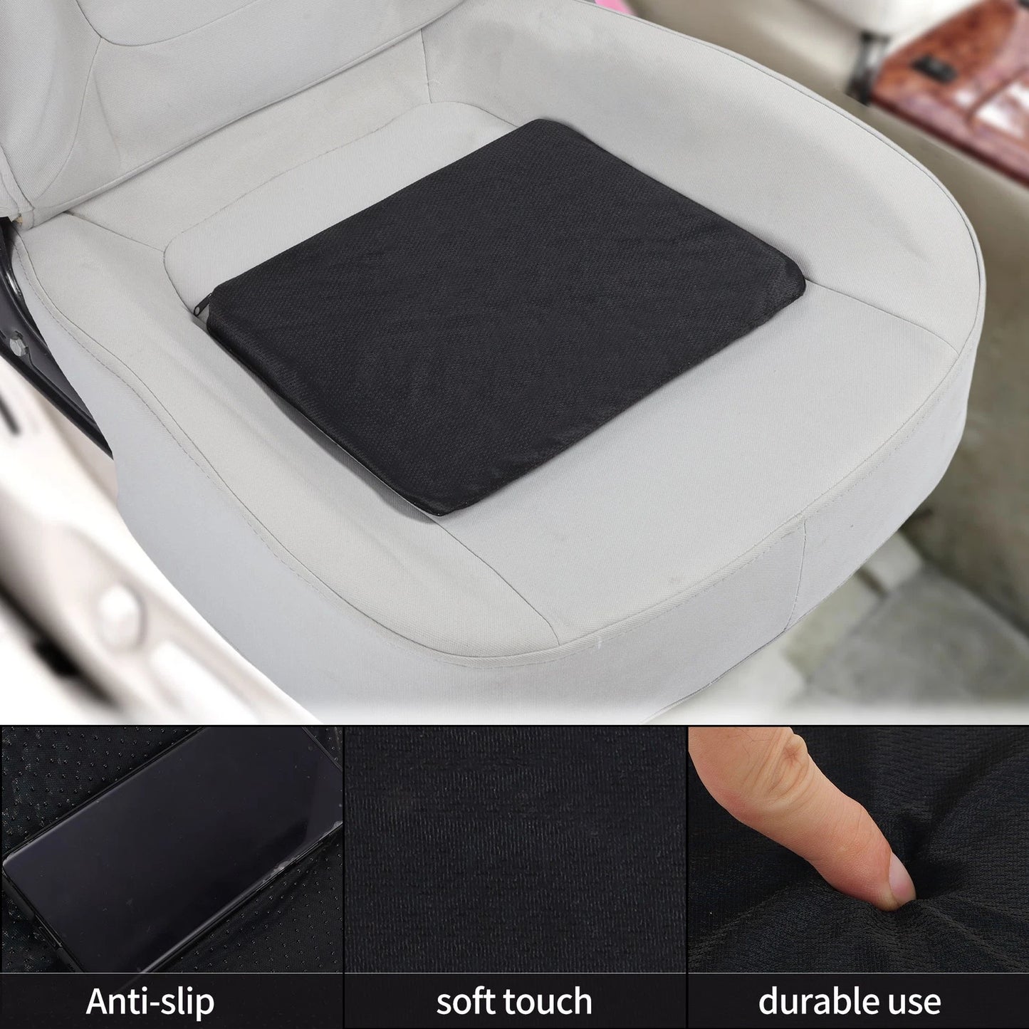 Car Bottom Seat Pad Cover for Universal Fit (Blue Black Honeycomb)