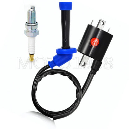 Ignition Coil & Spark Plug 2 x for Yamaha V Star 650 XVS650 (1998–2016)