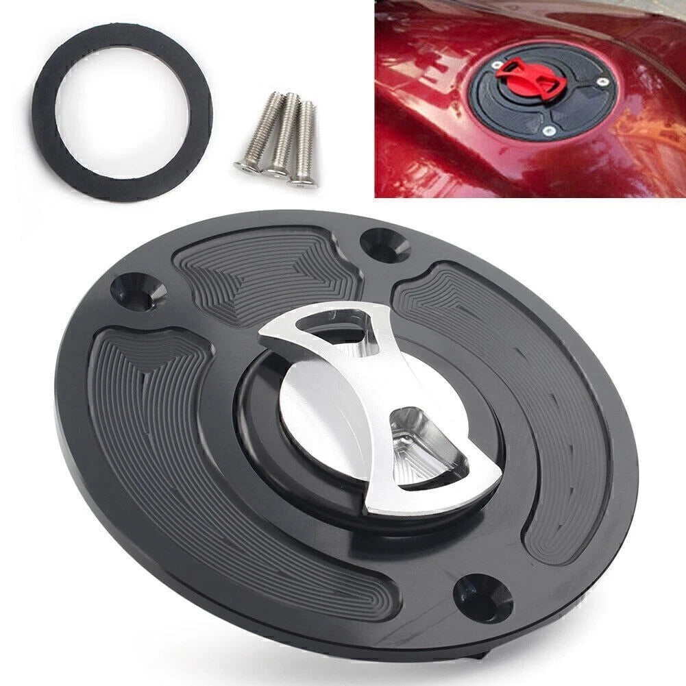 Motorbike Fuel Gas Tank Cap Cover Keyless for Kawasaki ZX10R ZX9R (2004–2023)