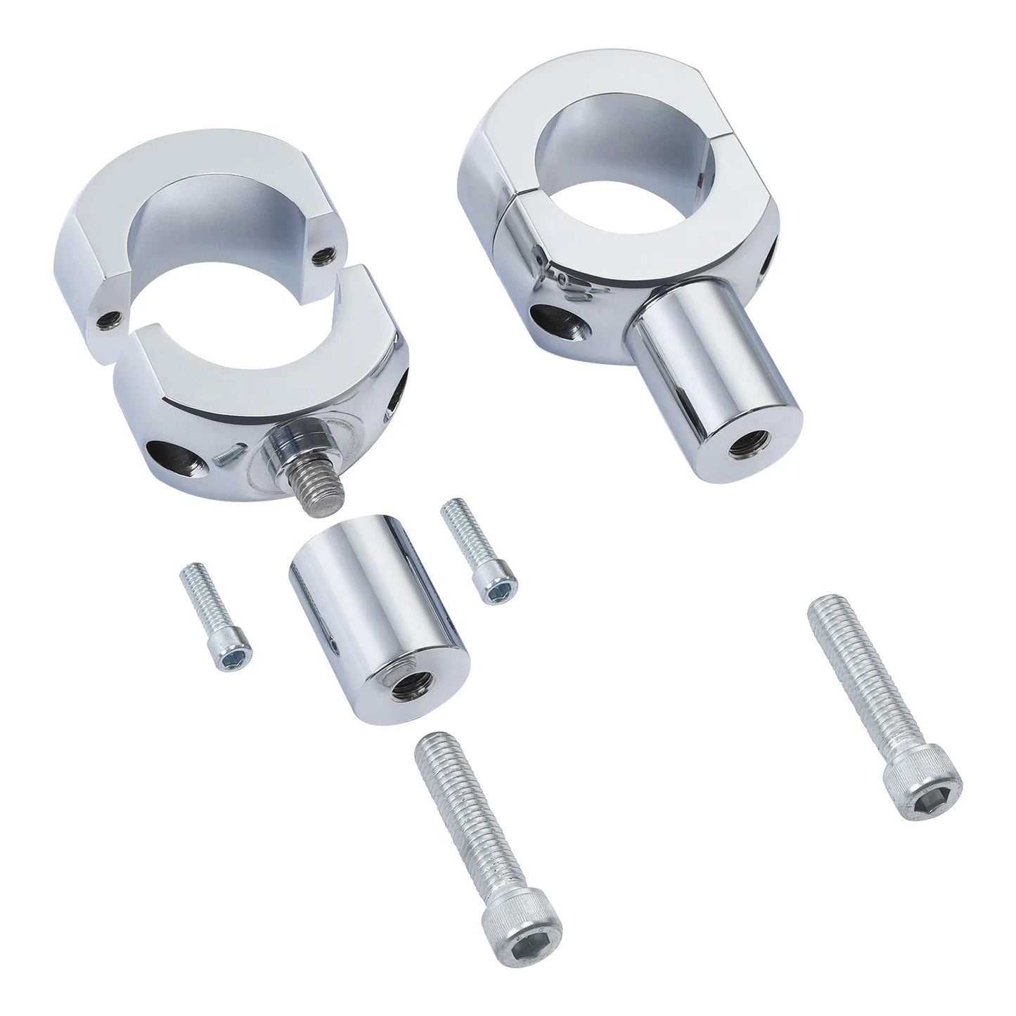 Chrome 3.5" Handlebar Risers for Harley Softail Fat Bob Dyna