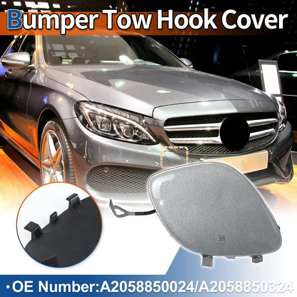 Tow Hook Cover for Mercedes-Benz C43 (2017–2020) No.A2058850024 Dark Silver