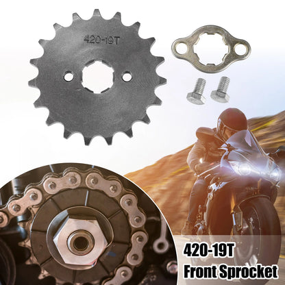 Set of 1 Front Engine Sprocket 420 19T 20mm for Dirt Bike Mini Bike