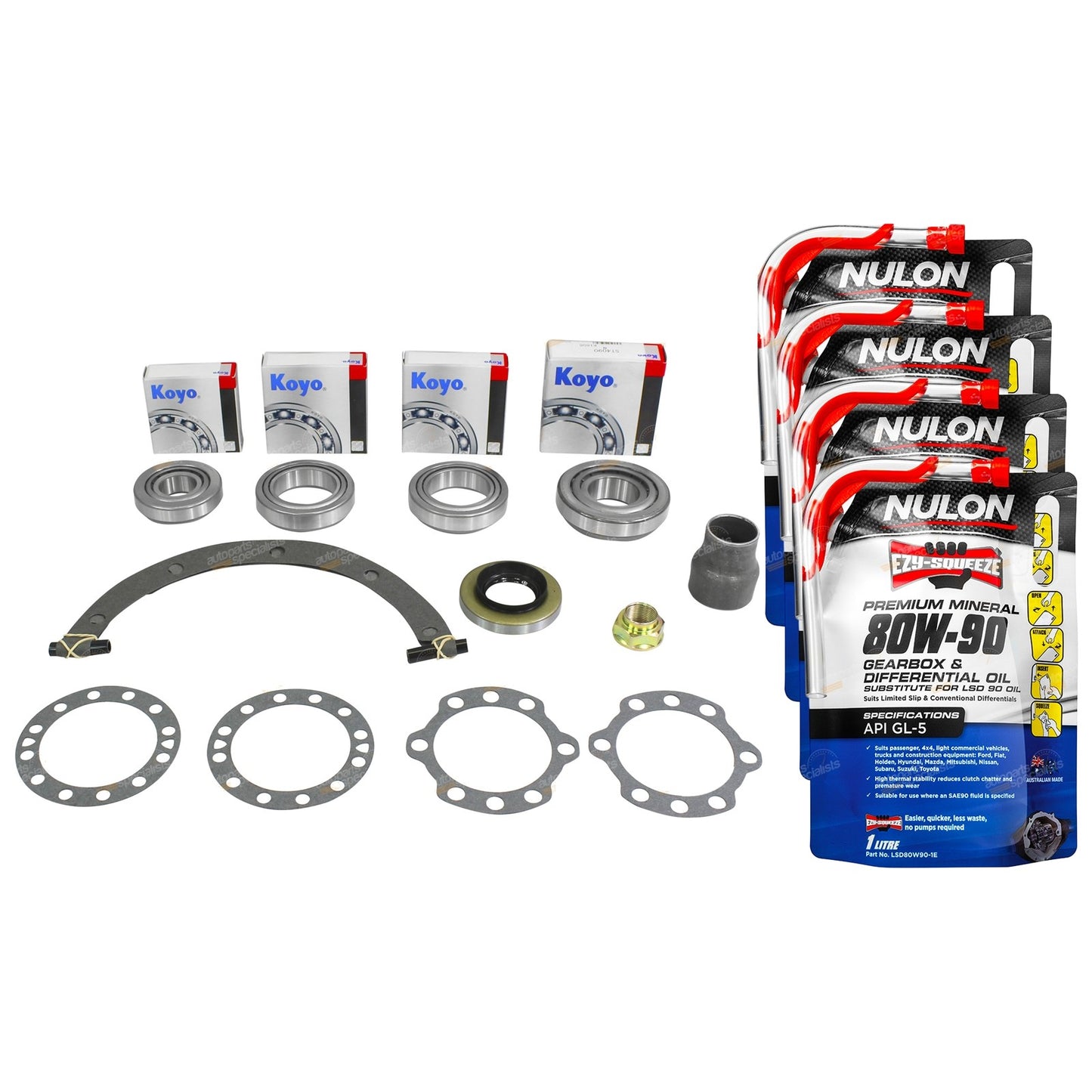 Rear Diff Rebuild Kit + Oil for Toyota Landcruiser (1992–2002)