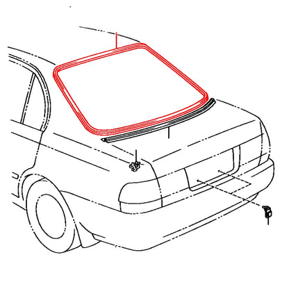 Rear Windshield Moulding for Toyota Corona 1992–1995